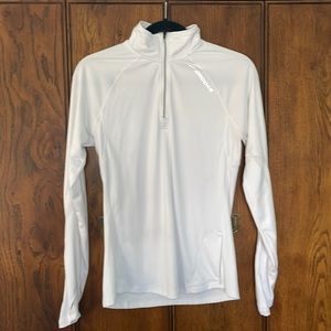 Brooks Women’s White Quarter zip M